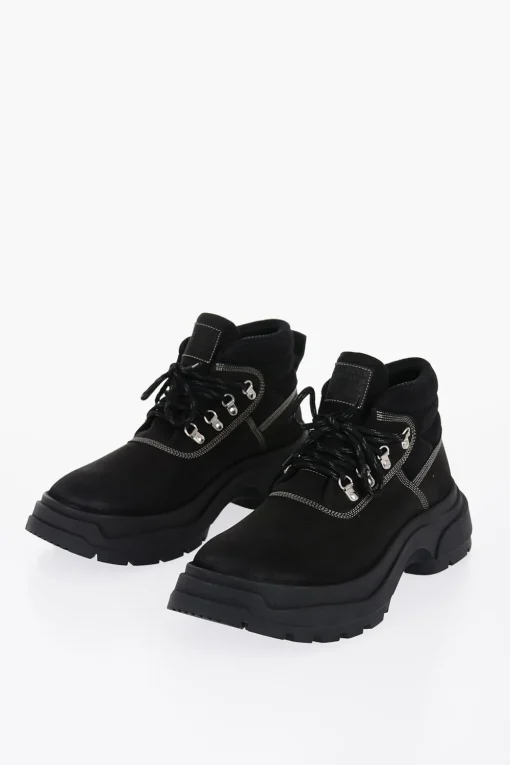 Stivali Da Trekking In Pelle>Maison Margiela Discount