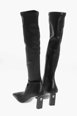 Stivali in Ecopelle con Zip Interna 8cm>Courreges Sale