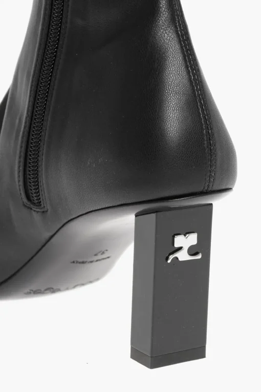 Stivali in Ecopelle con Zip Interna 8cm>Courreges Sale