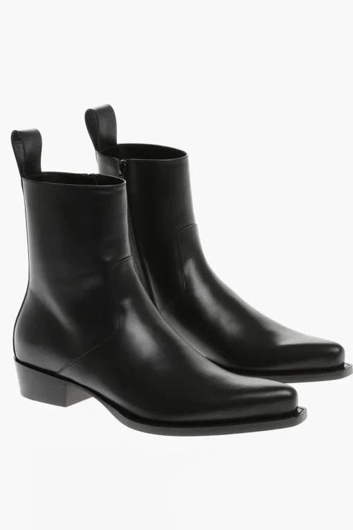 Stivali In Pelle A Punta>Bottega Veneta Sale