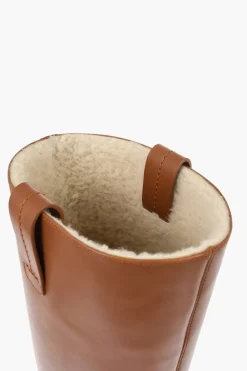 Best Stivali In Pelle Con Imbottitura Shearling Tacco 6 cm Donna Stivali