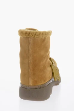 Clearance Stivali In Shearling Con Suola Chunky Uomo Stivali