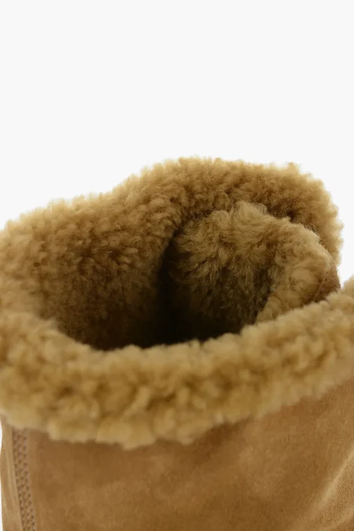 Clearance Stivali In Shearling Con Suola Chunky Uomo Stivali