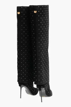 Sale Stivali in Suede ARIEL con Dettaglio Strass Donna Stivali