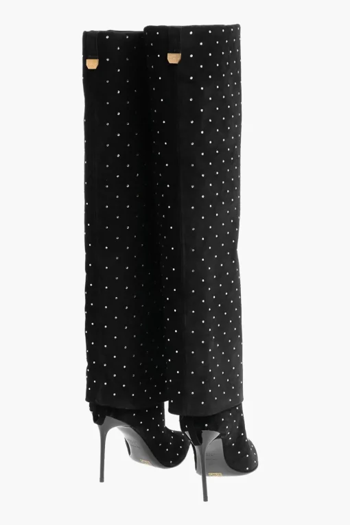 Sale Stivali in Suede ARIEL con Dettaglio Strass Donna Stivali