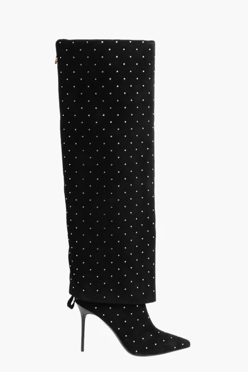 Sale Stivali in Suede ARIEL con Dettaglio Strass Donna Stivali