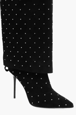 Sale Stivali in Suede ARIEL con Dettaglio Strass Donna Stivali