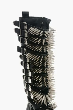 Stivali Lace-up in Pelle con Borchie All-Over 4.5cm></noscript>Philipp Plein Clearance