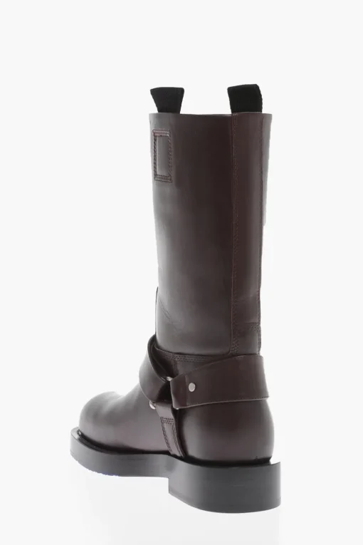 Stivali Mid BIKER in Pelle>Burberry Sale
