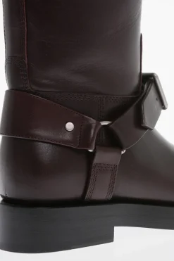 Stivali Mid BIKER in Pelle></noscript>Burberry Sale