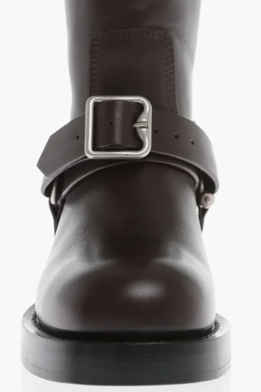 Stivali Mid BIKER in Pelle>Burberry Sale