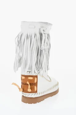 New Stivali Mid FRINGES in Pelle Donna Stivali