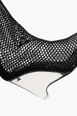 Stivali Sopra al Ginocchio in Mesh con Tacco Wdge in Plexiglass 11cm></noscript>Alaia Fashion