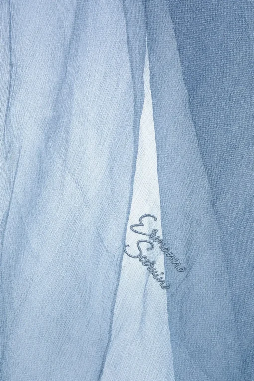 New Stola in Seta con Logo Ricamato Donna Sciarpe E Foulard