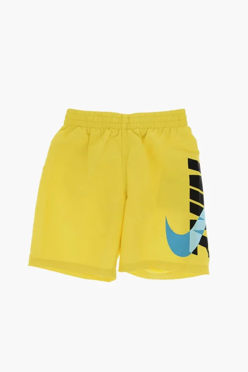 Sale SWIM Costume da Bagno Boxer con Stampa laterale Logo Bambino Abbigliamento