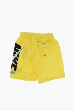 Sale SWIM Costume da Bagno Boxer con Stampa laterale Logo Bambino Abbigliamento
