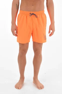 SWIM Costume da Bagno Boxer con Stampa Logo Laterale>Nike Hot
