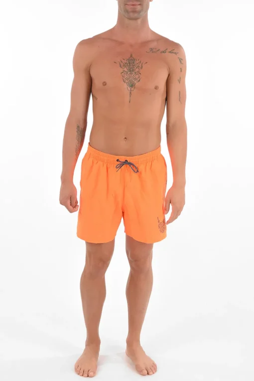 SWIM Costume da Bagno Boxer con Stampa Logo Laterale>Nike Hot