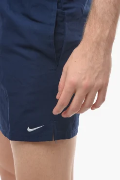 Online SWIM Costume da Bagno Boxer in Tinta Unita con Logo Ricamato Uomo Costumi Da Bagno