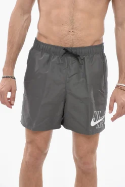 SWIM Costume da Bagno Boxer in Tinta Unita con Logo Stampato>Nike Sale