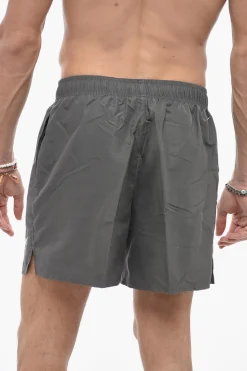 SWIM Costume da Bagno Boxer in Tinta Unita con Logo Stampato>Nike Sale