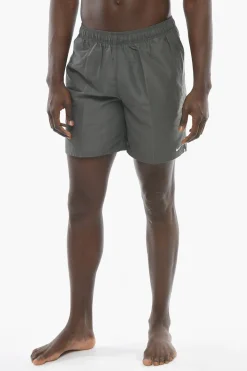 SWIM Costume da Bagno Boxer in Tinta Unita con Logo Ricamato>Nike Fashion