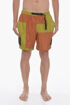 Discount SWIM Costume da Bagno Boxer VOYAGE con Tasche Traforate Uomo Costumi Da Bagno