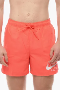Clearance SWIM Costume da Bagno Boxer in Tinta Unita con Logo Stampato Uomo Costumi Da Bagno