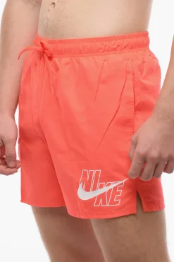Clearance SWIM Costume da Bagno Boxer in Tinta Unita con Logo Stampato Uomo Costumi Da Bagno