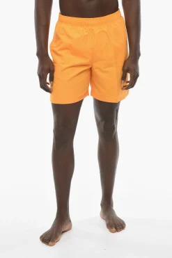 SWIM Costume da Bagno Boxer in Tinta Unita con Logo Ricamato>Nike Clearance