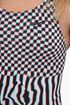 Clearance SWIM Costume da Bagno Intero a Doppia Fantasia Donna Costumi Da Bagno