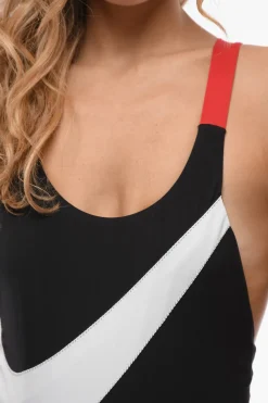 New SWIM Costume da Bagno Intero SWOOSH Color Block Donna Costumi Da Bagno