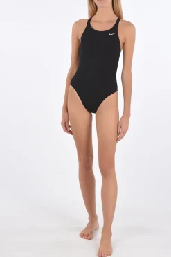 Hot SWIM Costume da Bagno Intero Aperto sul Dietro con Stampa Logo Donna Costumi Da Bagno