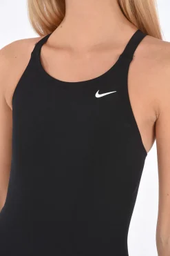 Hot SWIM Costume da Bagno Intero Aperto sul Dietro con Stampa Logo Donna Costumi Da Bagno