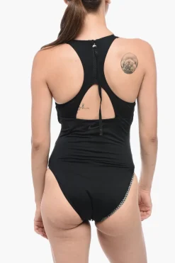 SWIM Costume da Bagno Intero a Tinta Unita con Zip Posteriore>Nike Fashion