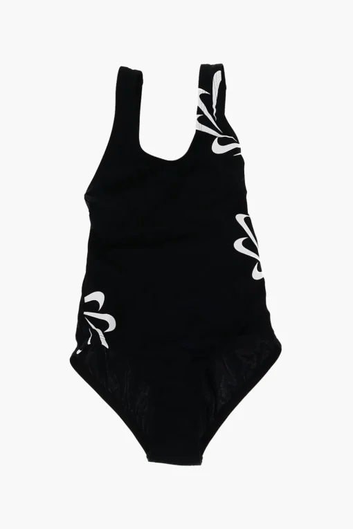 SWIM Costume da Bagno Intero con Multi Logo a Contrasto>Nike KIDS Fashion