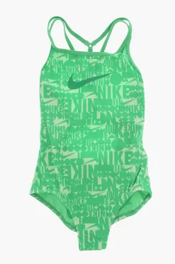 New SWIM Costume Intero in Nylon Stretch con Logo All-Over Abbigliamento