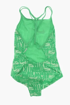 New SWIM Costume Intero in Nylon Stretch con Logo All-Over Abbigliamento