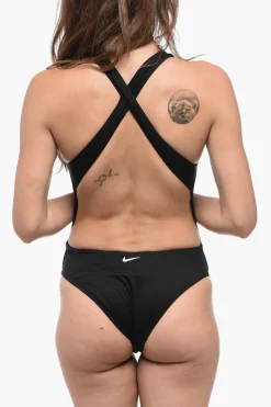Best SWIM Costume Intero in Tinta Unita con Spalline Incrociate Donna Costumi Da Bagno