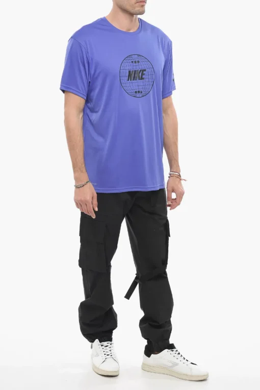 SWIM T-Shirt Girocollo Dri-fit con Logo Stampato>Nike Hot