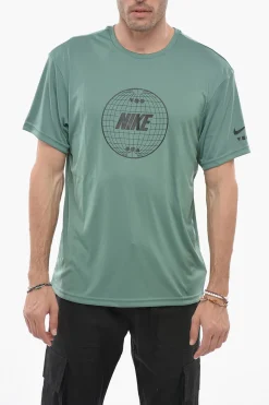 Hot SWIM T-Shirt Girocollo Dri-fit con Logo Stampato Uomo T-Shirt