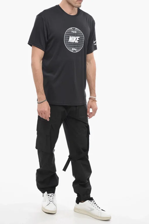 SWIM T-Shirt Girocollo Dri-fit con Logo Stampato>Nike Sale