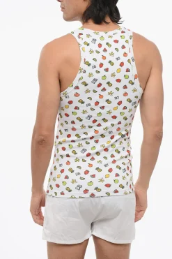 Tank Top FRUITY in Misto Cotone a Costine>Dsquared2 Discount