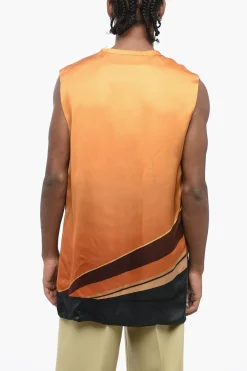 Clearance Tank Top GAS STATION in Viscosa Stampata Uomo T-Shirt