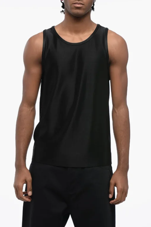 Best Tank Top Girocollo in Viscosa Stretch Uomo T-Shirt