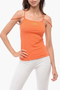 Outlet Tank Top ICON in Misto Cotone con Spalline Criss Cross Donna Intimo
