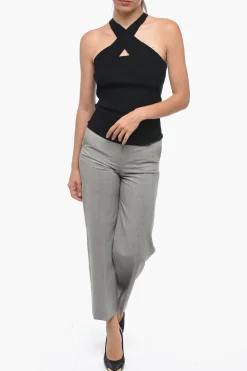 Fashion Tank Top in Maglia a Costine Donna T-Shirts E Tops