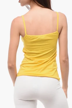 Hot Tank Top in Misto Cotone con Logo Donna Intimo
