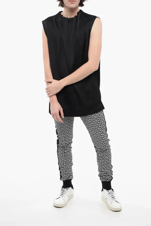 Tank Top in Misto Seta con Collo Drappeggiato>Jil Sander Outlet