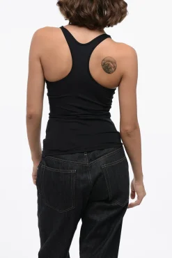 Hot Tank Top in Tessuto Tecnico con Logo Stampato Donna T-Shirts E Tops